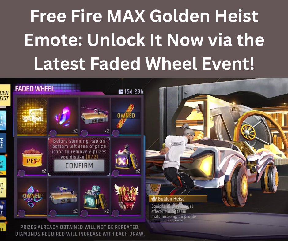 Free Fire MAX Golden Heist Emote