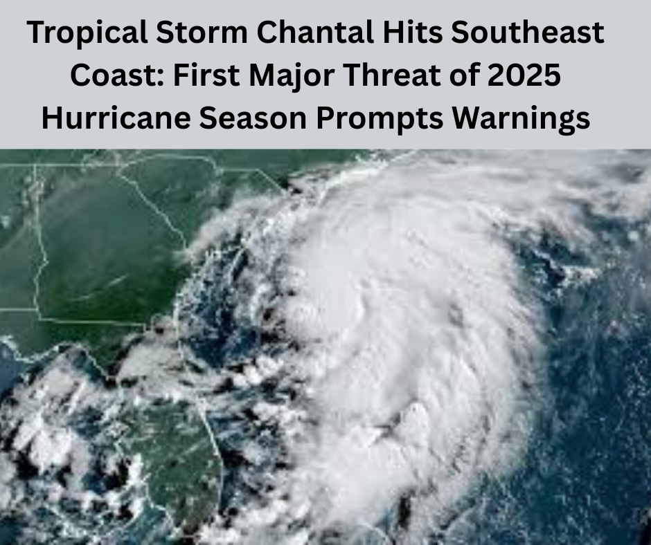 Tropical Storm Chantal Hits Southeast Coast: First Major Threat of 2025 Hurricane Season Prompts Warnings